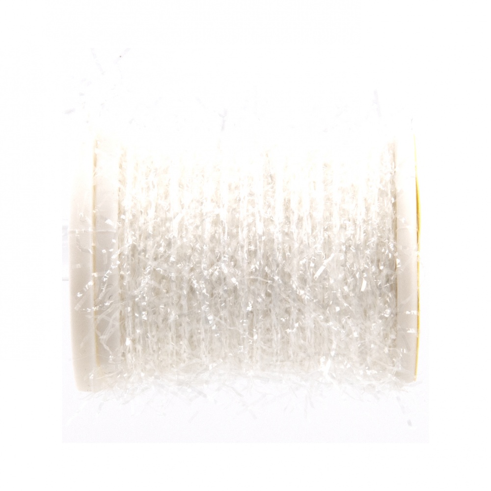 Veniard Ice Straggle Chenille Extra Fine (4M) Pearl / Clear Fly Tying Materials (Product Length 4.37 Yds / 4m)